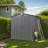 167 Cu.Ft Large Capacity Outdoor Storage Shed - 6.5x4.1ft Galvanized Steel Tool Shed with Lockable Double Doors & Vented Roof