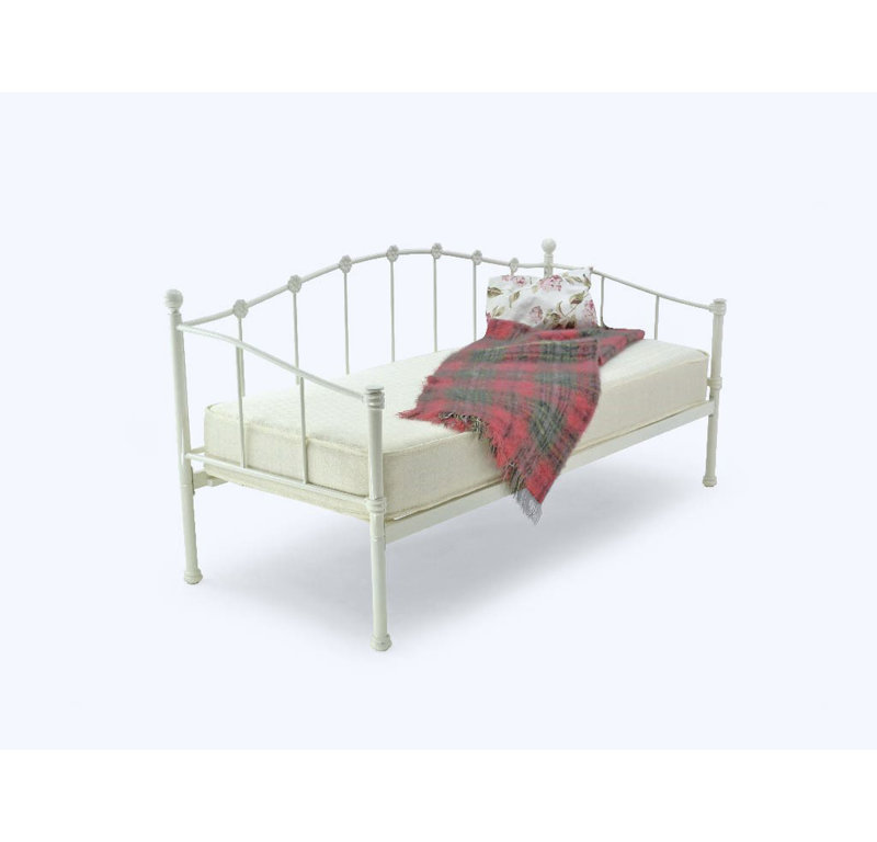 Metal Daybed, Small Single (2'6), Ivory
