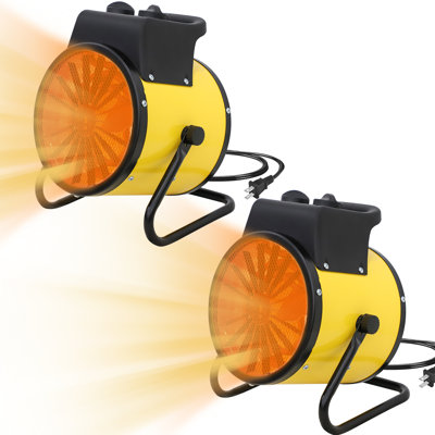 Greenhouse Heater with Thermostat, 1500W Electric Space Heater with Overheat Protection, Yellow