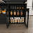 Kitchen Island With Extendable And Rotating Table, Wooden Kitchen Island With 4 Drawers-218395875