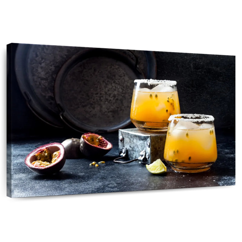 Yarlin mangue, fruits de la passion et cocktails, H 16 po x l 24 po