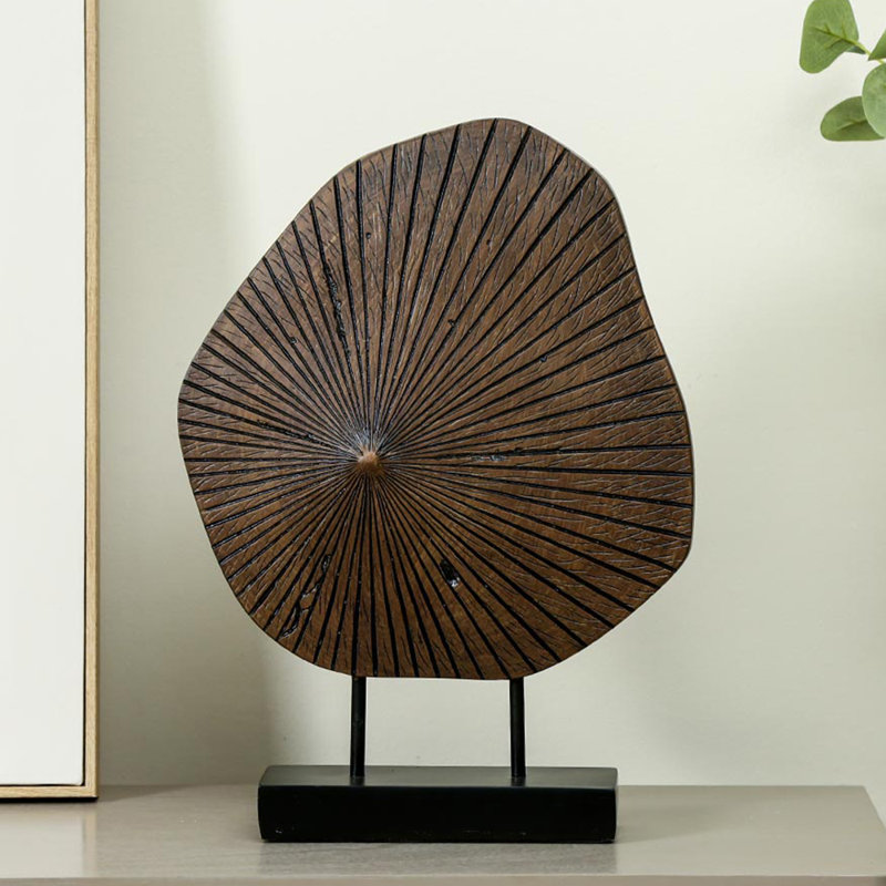 Sarahsville Handmade Modern Polyresin Black & Brown Figurines & Sculptures for Living Room Decoration