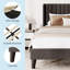 Grand lit plateforme moderne avec tête de lit tapissier en velours, capacité de 1000 lb, lattes de bois robustes | Aucun sommier tapissier requis, silencieux, rangement sous le lit et assemblage facile-1052981152-1052981157