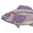 Snook Wall Hanging Fish - Pink Distressed