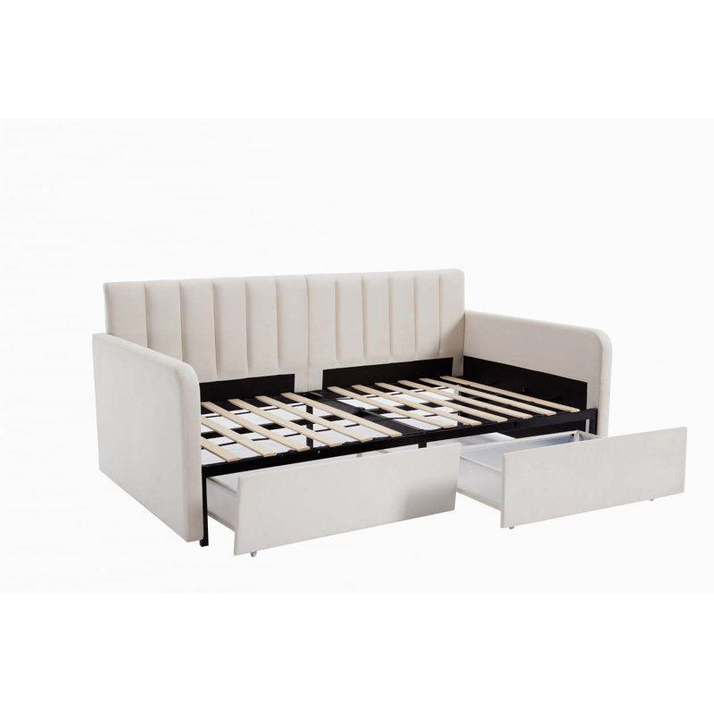 Flora Upholstered Daybed with 2 Drawers