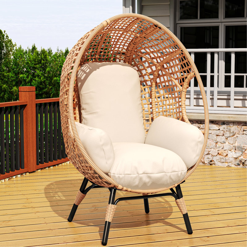 Elegant Arc Back Hanging Egg Chair