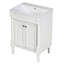 Meuble-lavabo de salle de bain 24 po avec lavabo supérieur 2 niveaux-378142413