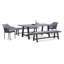 Common Trestle Outdoor 5 - Piece Dining Set with Cushions