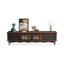 Meuble télé rétro en bois manufacturé brun-noisette-249607459