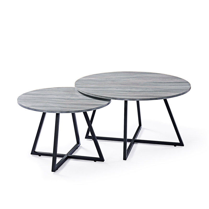 Round Nesting Coffee Table Set