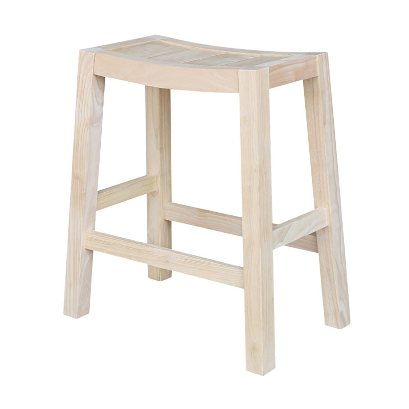 Guzik Solid Wood Counter Stool, Unfinished, Counter Stool (24" Seat Height)
