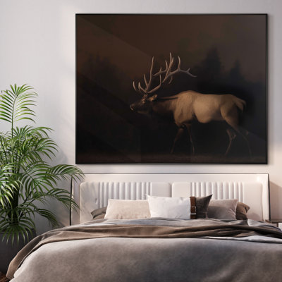 Très grande reproduction d'art sur toile - Elk Moose