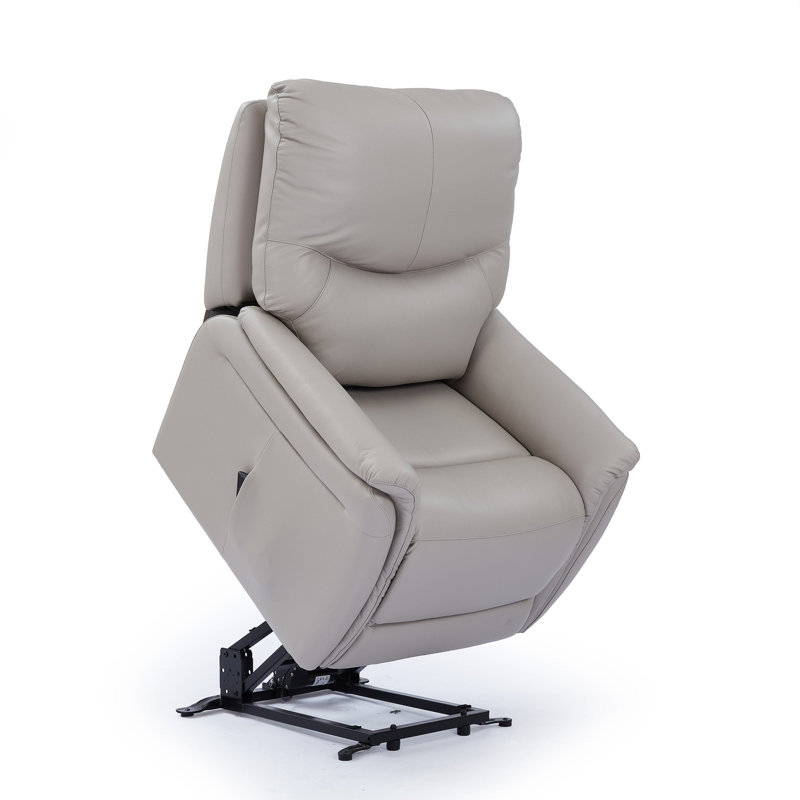 80 cm Wide Lift Assist Recliner, Grey Leather Match