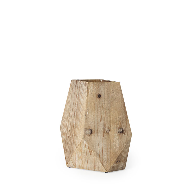 Huberdina Solid Wood Table Vase, 11" H x 11" W x 6" D