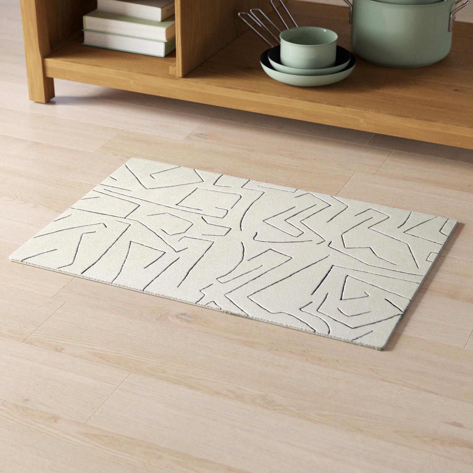 Tandri Hand-Tufted Abstract Rug, Rectangle 2' x 3'