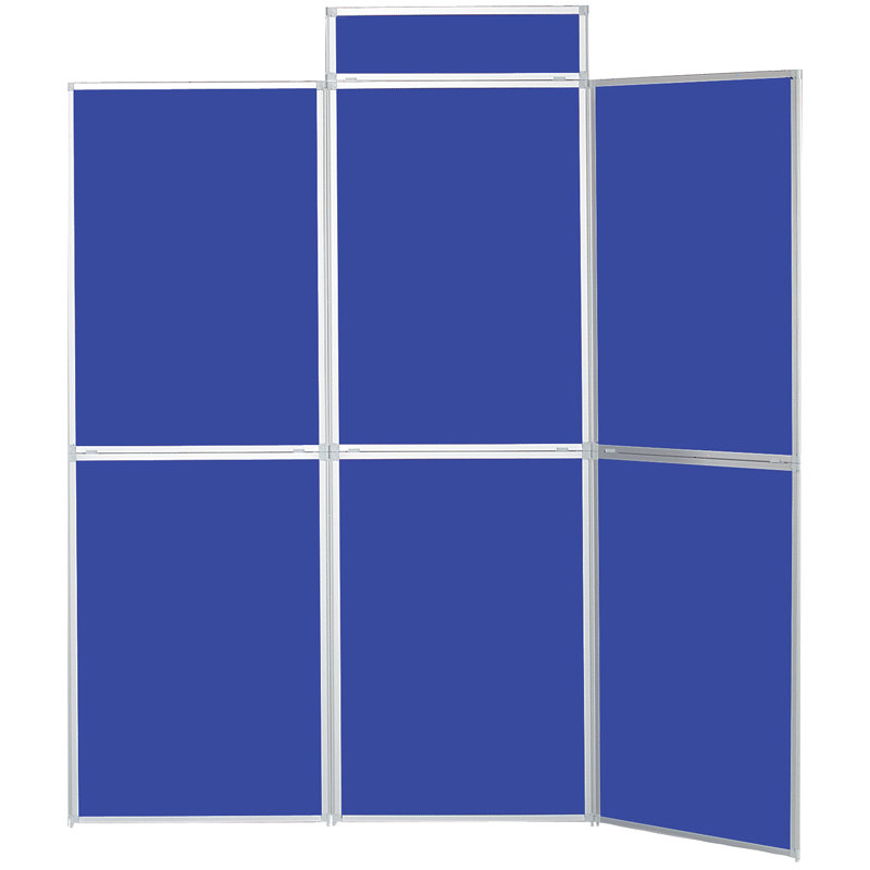Free-Standing Bulletin Board, 200cm H x 210cm W, Royal Blue
