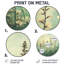 «Green Country Wildflowers Dream», impression de décoration murale en métal rose traditionnel-1507113980