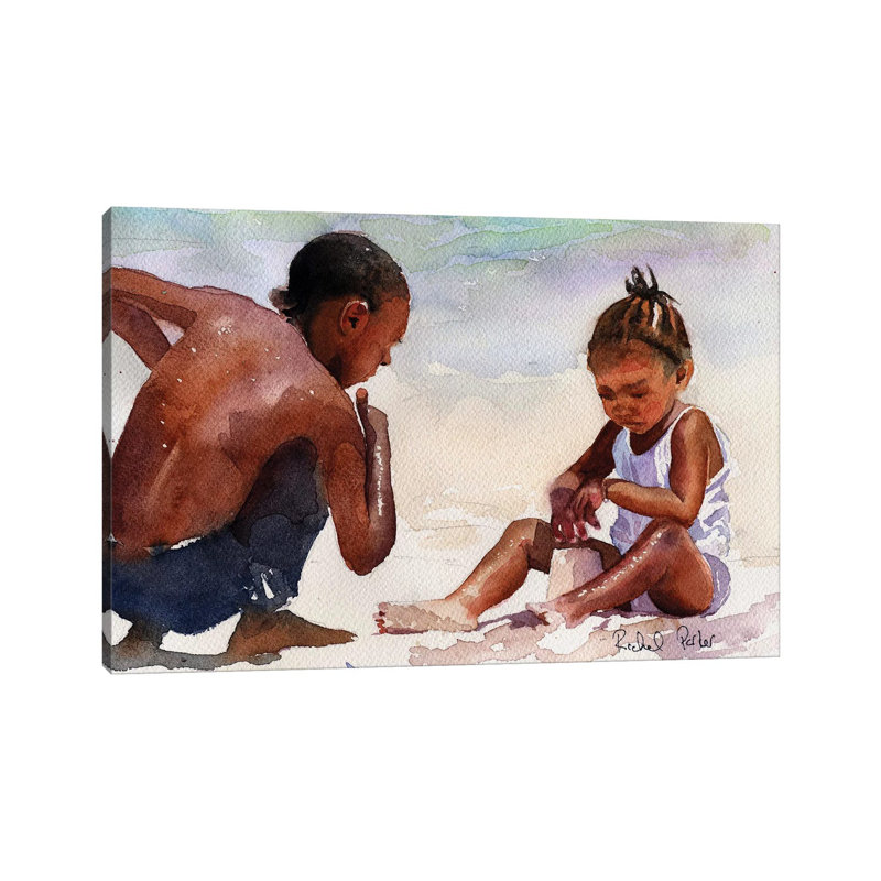 Sandcastle by Rachel Parker - Painting on Canvas, 66.04 cm H x 45.72 cm W x 1.91 cm D, Wrapped Canvas