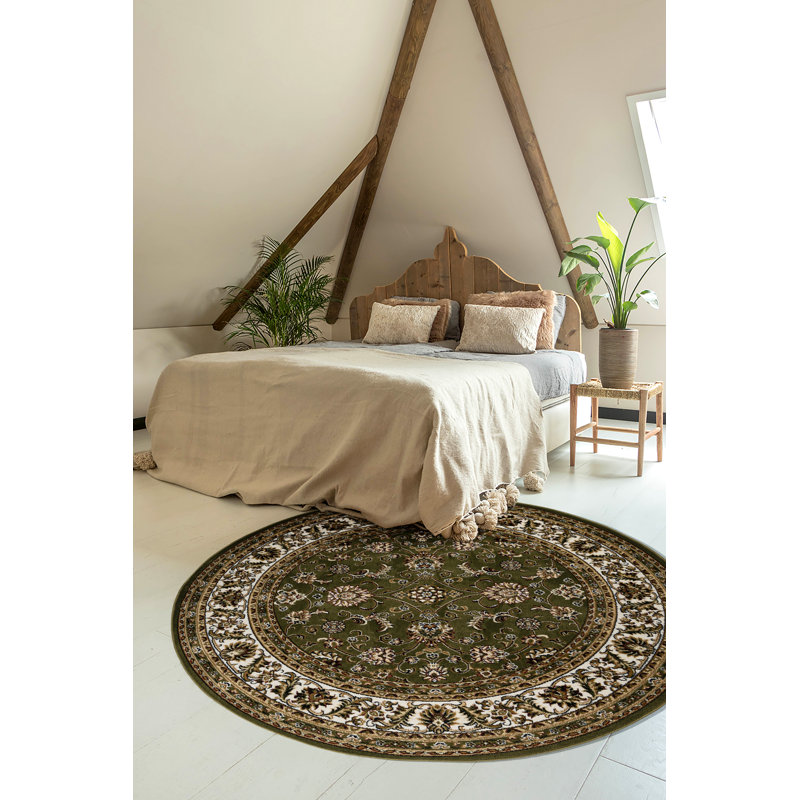 Leatri Oriental Indoor Rug, Round 5'3"