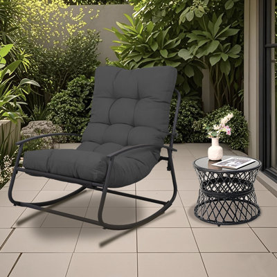 Chaise berçante d'extérieur en métal Ghiorghi