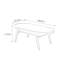 Table basse en bois massif de style crème-107541602