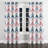 Contemporary Boho Window curtains - Pink And Blue Boho Chevron Grommet Curtain - 1 Panel-148337367-148337365