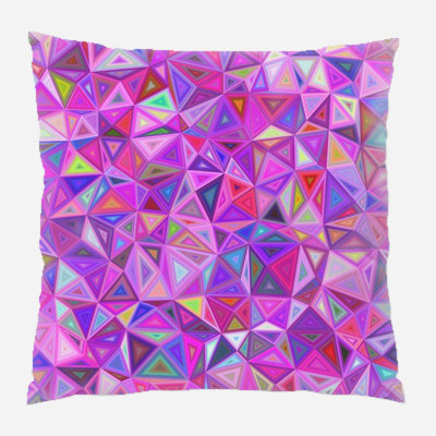 Geometric Microsuede Reversible Throw Pillow