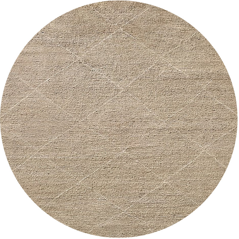 Tapis beige Borquez, Rond 5 pi