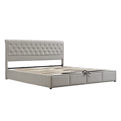 Abianna Upholstered UK Super King - DE 180 X 200 Cm Ottoman Storage Bed