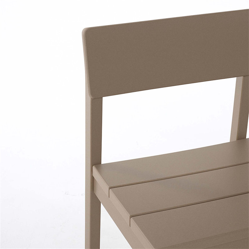 Ensemble de 2 chaises de salle à manger intérieur / extérieur en PEHD, chaises de jardin et de patio toutes saisons avec dossier moderne