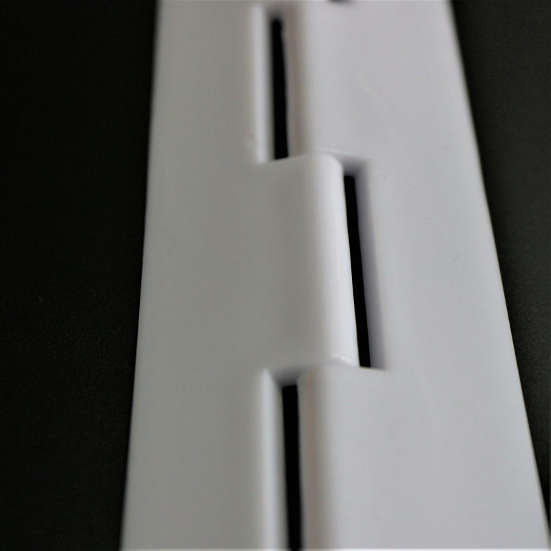 Acrylic Hinge 150mm White, Continuous Acrylic Piano Hinges