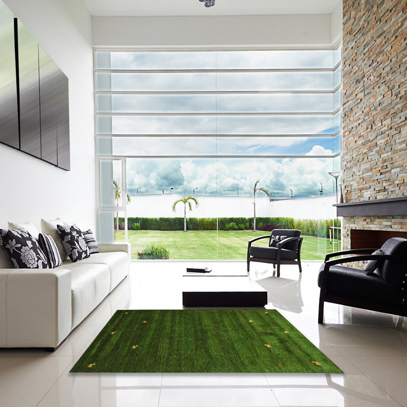 Tapis vert contemporain Guanaja, Carré 5 pi