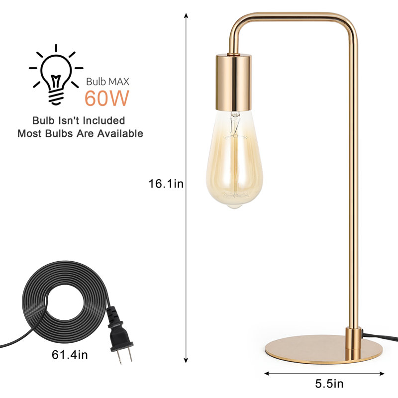 Metal Desk Lamp, Gold
