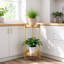 Support pour plante, support de pot de fleur en métal avec plateaux de présentation amovibles, support de rangement polyvalent et table de canapé pour une utilisation intérieure et extérieure