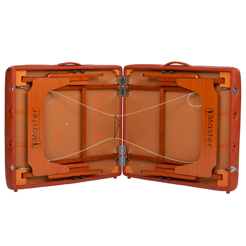 Ensemble de table de massage portable Winston Porter 31 "Santana Pro, rembourrage en mousse viscoélastique rouge montagne