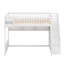 Lit mezzanine en bois avec escalier et garde-robe-1951679498