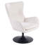 Upholstered Plain Weave / Muslin Swivel Armchair-1066064144
