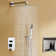 Chrome Shower Faucet Set 12" Rain Shower Head Combo Kit System with Mixer Valve