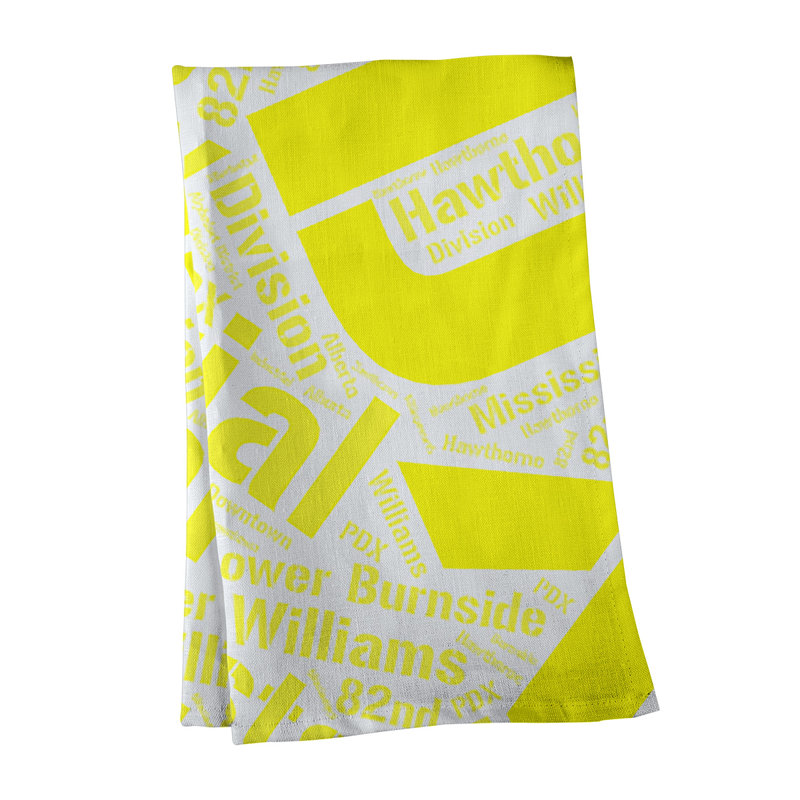 Cotton Tea Towel Kitchen Towel, Orange, Portland