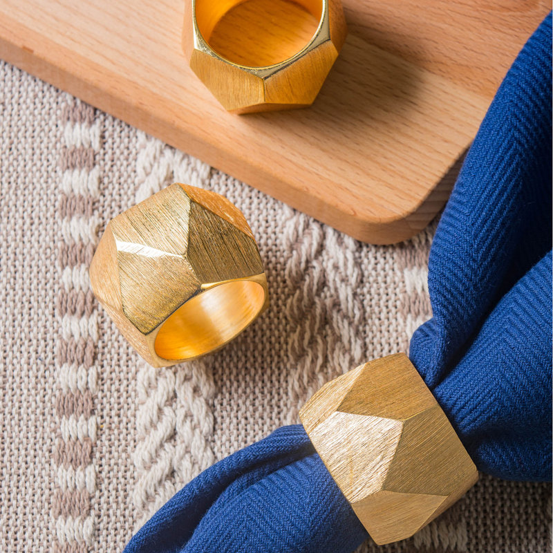Metal Napkin Ring, Gold