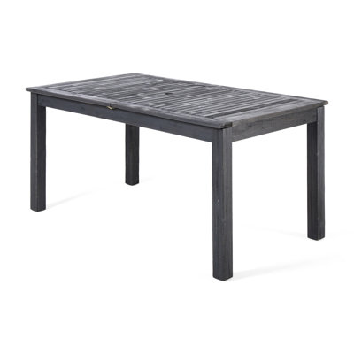 Expandable Outdoor Table In Dark Grey Wood, 63.38in X 34.54in 30in, 66.11 Lb, Beautiful Textured Wood Party Table, 63" 35.5" 30", Fascinating