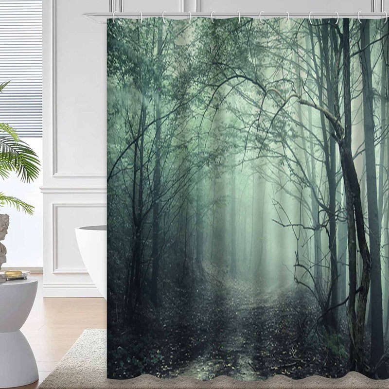 Rideau de douche Fog Forest, L 72 po x l 72 po
