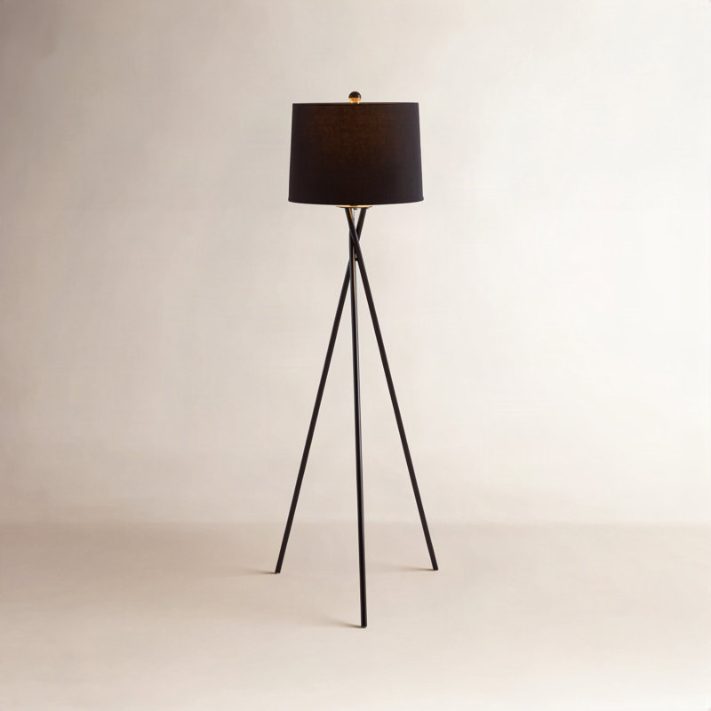 Olivine 61.5'' Black Tripod Floor Lamp