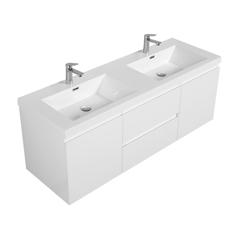 60" Floating Bathroom Vanity With Sink