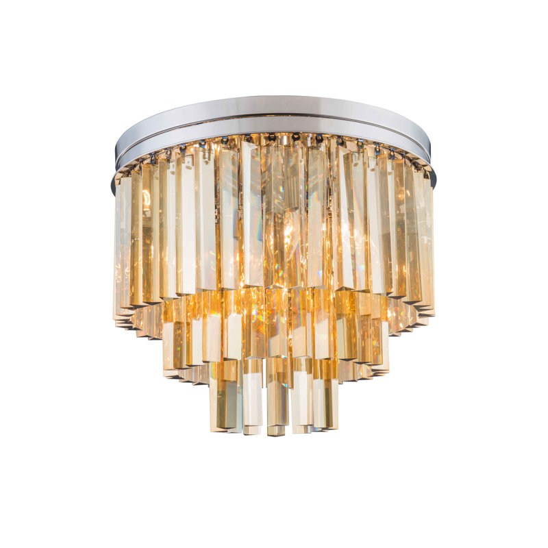 Yazmin Flush Mount, Polished Nickel