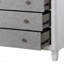 Commode rustique gris et blanc vieilli