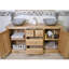 Wilsmere 1430mm Double Bathroom Vanity with Vessel Stone Basin-33065389
