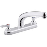 , 1.5 gpm Triton Bowe 1.8 gpm Kitchen Sink Faucet with 8-316 In. Swing Spout, Aerated Flow and Lever Handles
