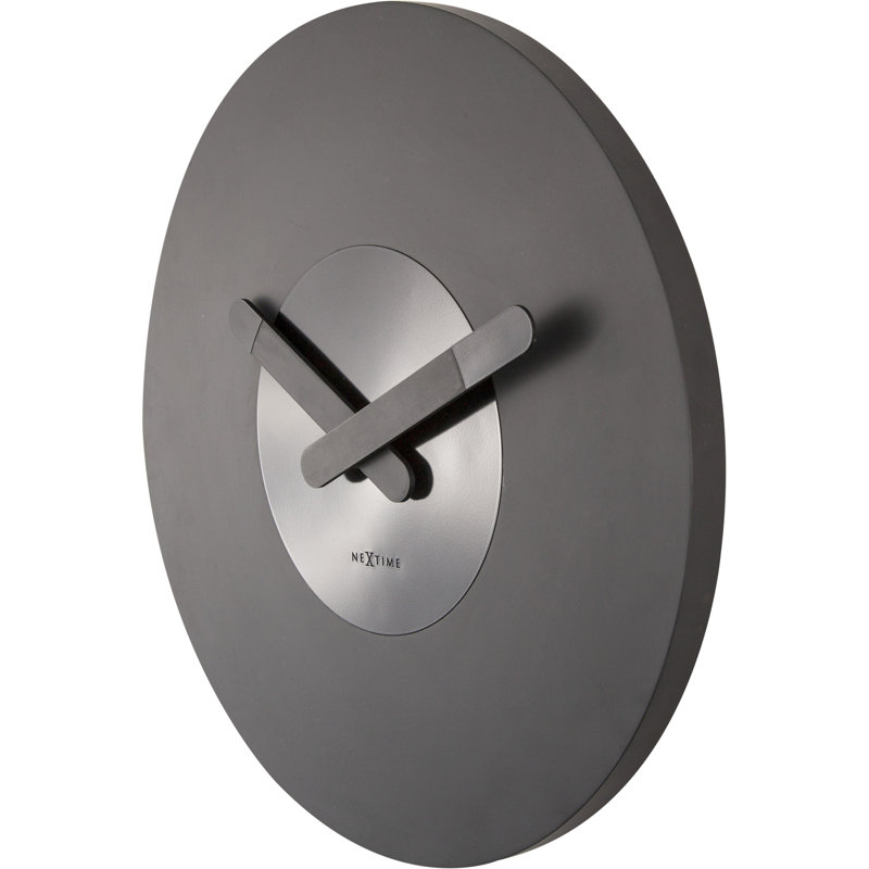 Solid Wood Wall Clock, Black