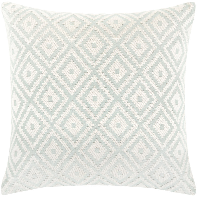 Kanga Geometric Throw Pillow, 20" x 20", Light Green, Pillow Cover Only - No Insert